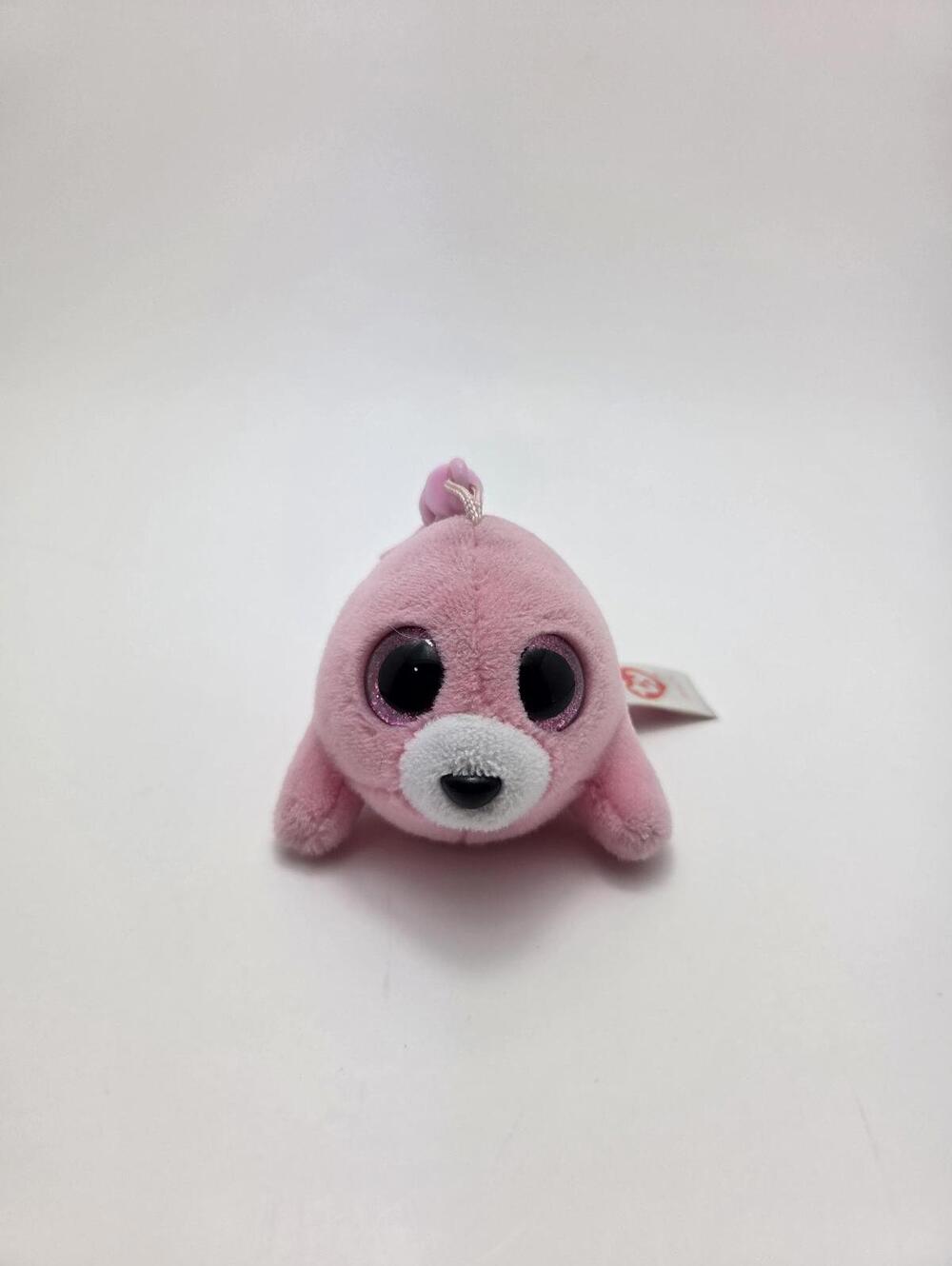 TY Beanie Boo Key Clip “Pierre” the Pink Seal - No Tag *Small* (3 inch)